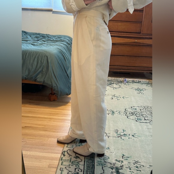 Lauren Ralph Lauren Cream Wool Dress Pants - Picture 3 of 7